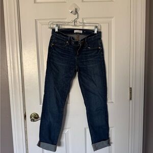 LOFT Deep Indigo Cropped Jeans